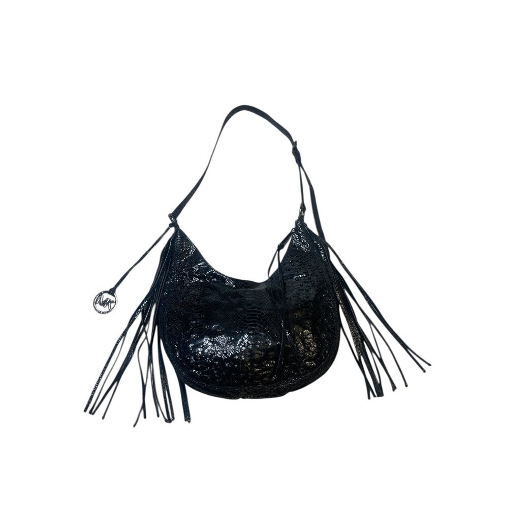 Michael Kors Rhea Crystal Black Python Leather St… - image 2